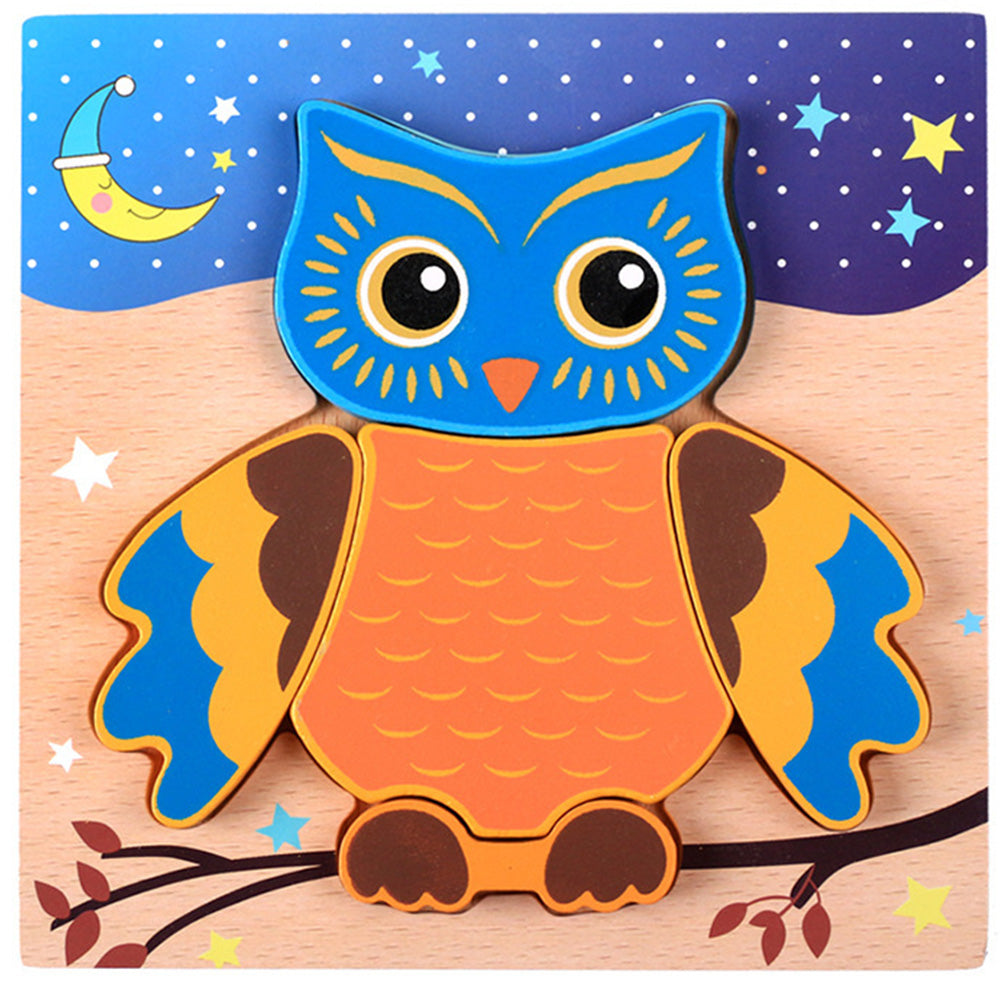 JM-1110 Wooden Toddler Puzzles, Animal Montessori Toys for 1-3 Year Old Boys & Girls, Learning Educational Preschool Toys, Great Gifts for 1 2 3 Year Olds