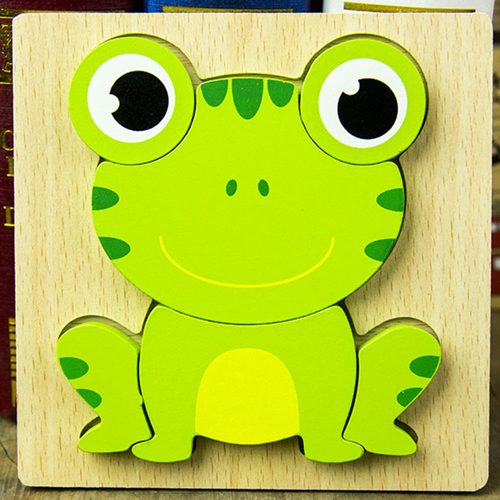 JM-1110 Wooden Toddler Puzzles, Animal Montessori Toys for 1-3 Year Old Boys & Girls, Learning Educational Preschool Toys, Great Gifts for 1 2 3 Year Olds