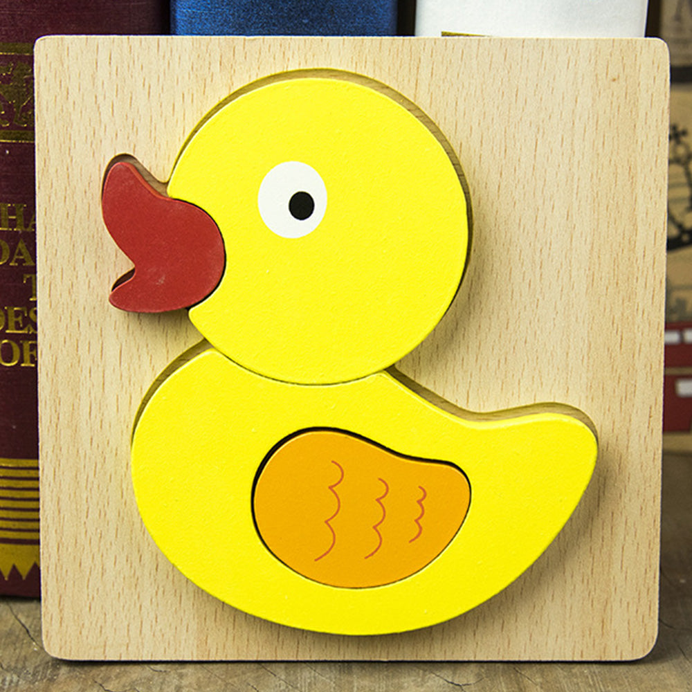 JM-1110 Wooden Toddler Puzzles, Animal Montessori Toys for 1-3 Year Old Boys & Girls, Learning Educational Preschool Toys, Great Gifts for 1 2 3 Year Olds