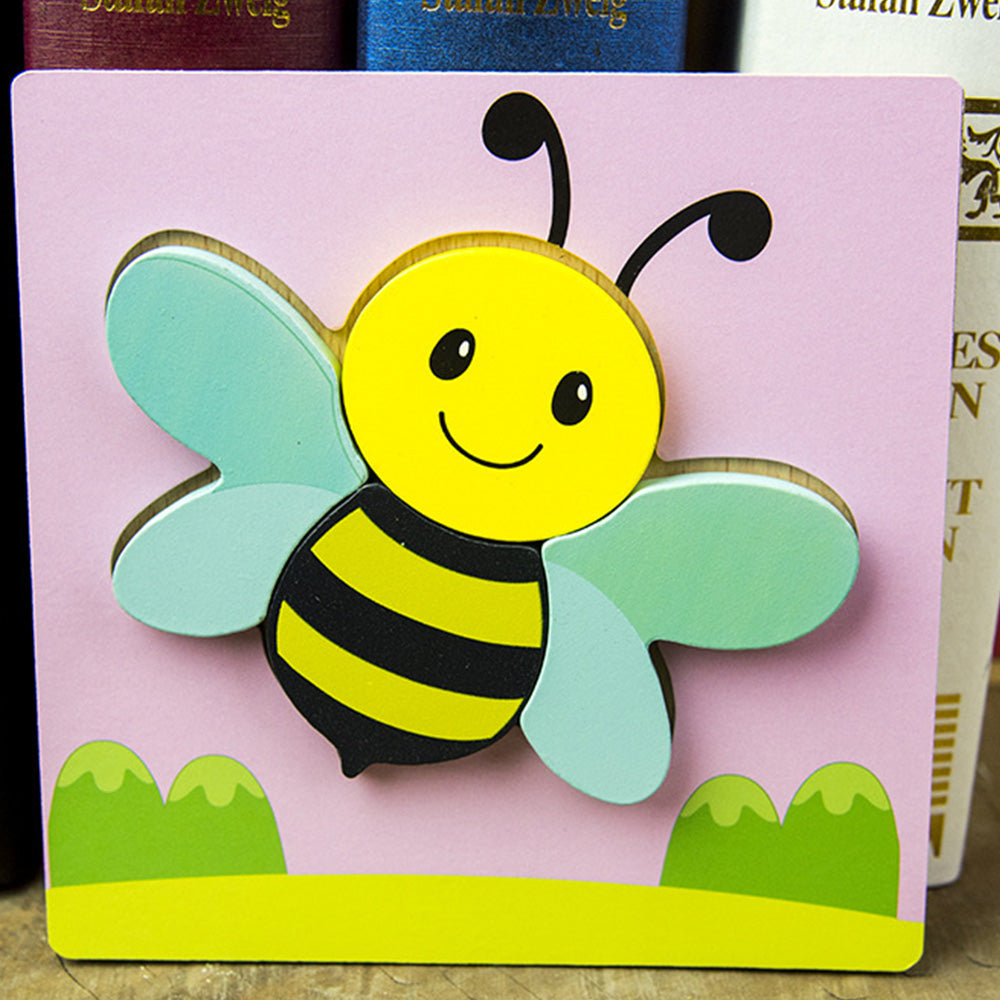 JM-1110 Wooden Toddler Puzzles, Animal Montessori Toys for 1-3 Year Old Boys & Girls, Learning Educational Preschool Toys, Great Gifts for 1 2 3 Year Olds