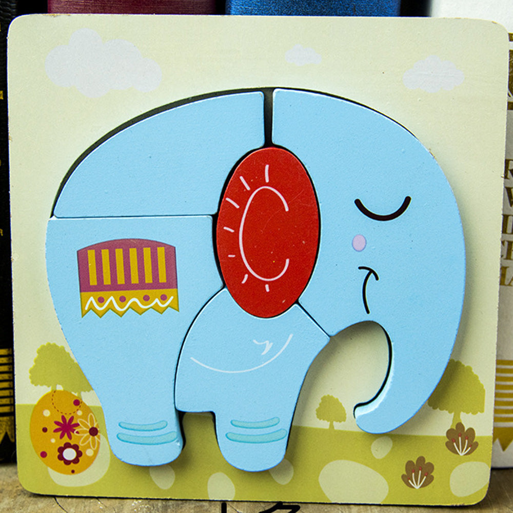 JM-1110 Wooden Toddler Puzzles, Animal Montessori Toys for 1-3 Year Old Boys & Girls, Learning Educational Preschool Toys, Great Gifts for 1 2 3 Year Olds
