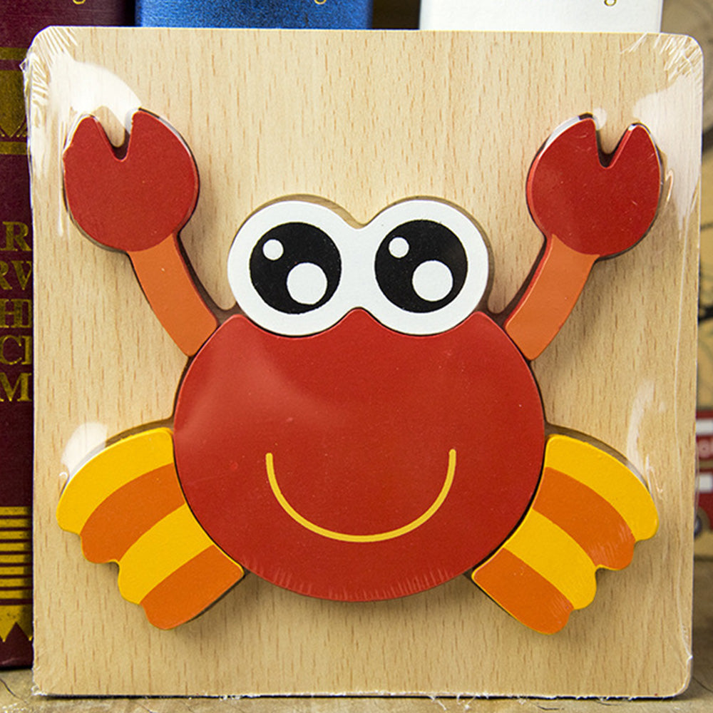 JM-1110 Wooden Toddler Puzzles, Animal Montessori Toys for 1-3 Year Old Boys & Girls, Learning Educational Preschool Toys, Great Gifts for 1 2 3 Year Olds
