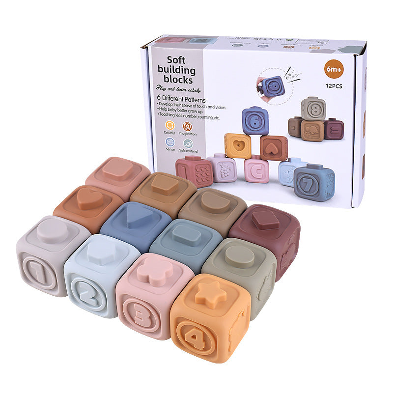 Montessori Toys Soft Stacking Building Blocks Rings Balls Sets 3 in 1 Baby Toys Bundle for Babies 6-12 Months Sensory Toys for Toddlers 1-3 Teething Bath Toys for Infants Learning Toy