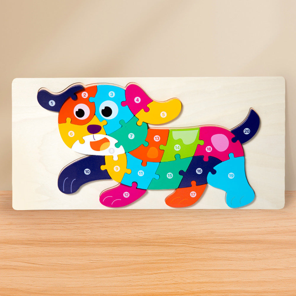 LCM-041602 Wooden Brain Puzzles for Kids, Peg Puzzles For Toddlers, Montessori Educational Learning Puzzles Set for 1-3 Year Old Boys & Girls