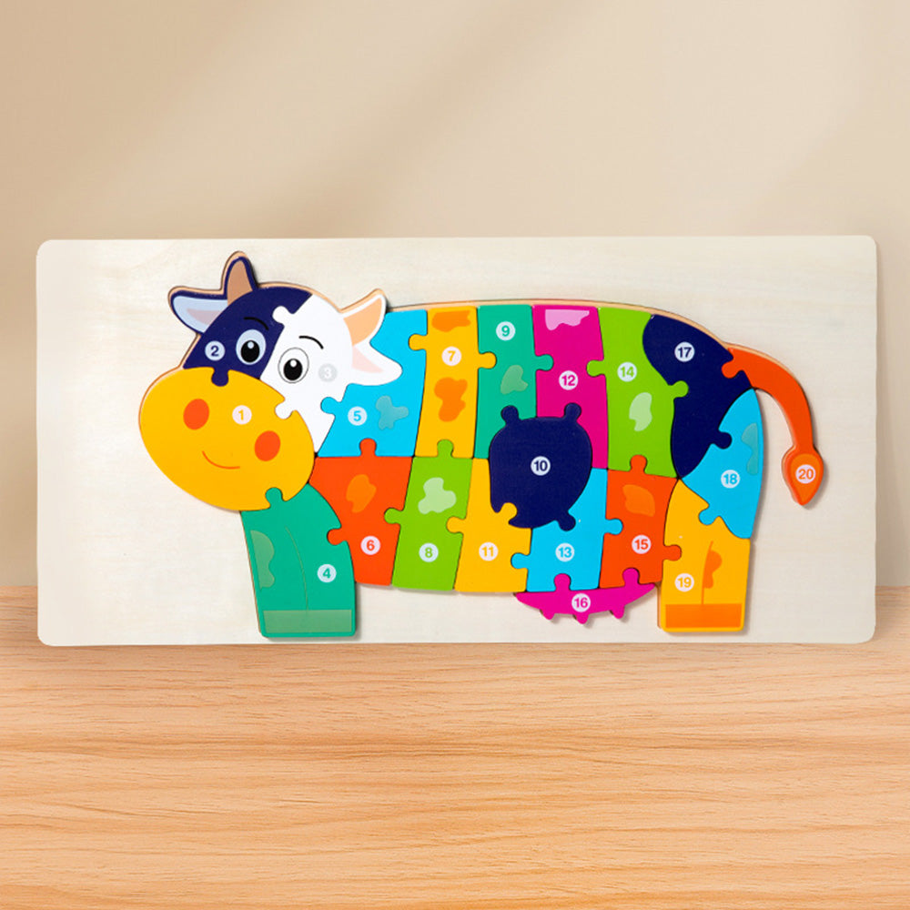 LCM-041602 Wooden Brain Puzzles for Kids, Peg Puzzles For Toddlers, Montessori Educational Learning Puzzles Set for 1-3 Year Old Boys & Girls