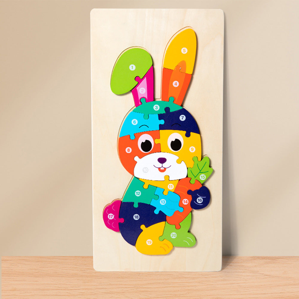 LCM-041602 Wooden Brain Puzzles for Kids, Peg Puzzles For Toddlers, Montessori Educational Learning Puzzles Set for 1-3 Year Old Boys & Girls