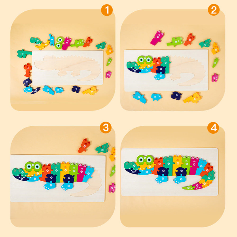LCM-041602 Wooden Brain Puzzles for Kids, Peg Puzzles For Toddlers, Montessori Educational Learning Puzzles Set for 1-3 Year Old Boys & Girls