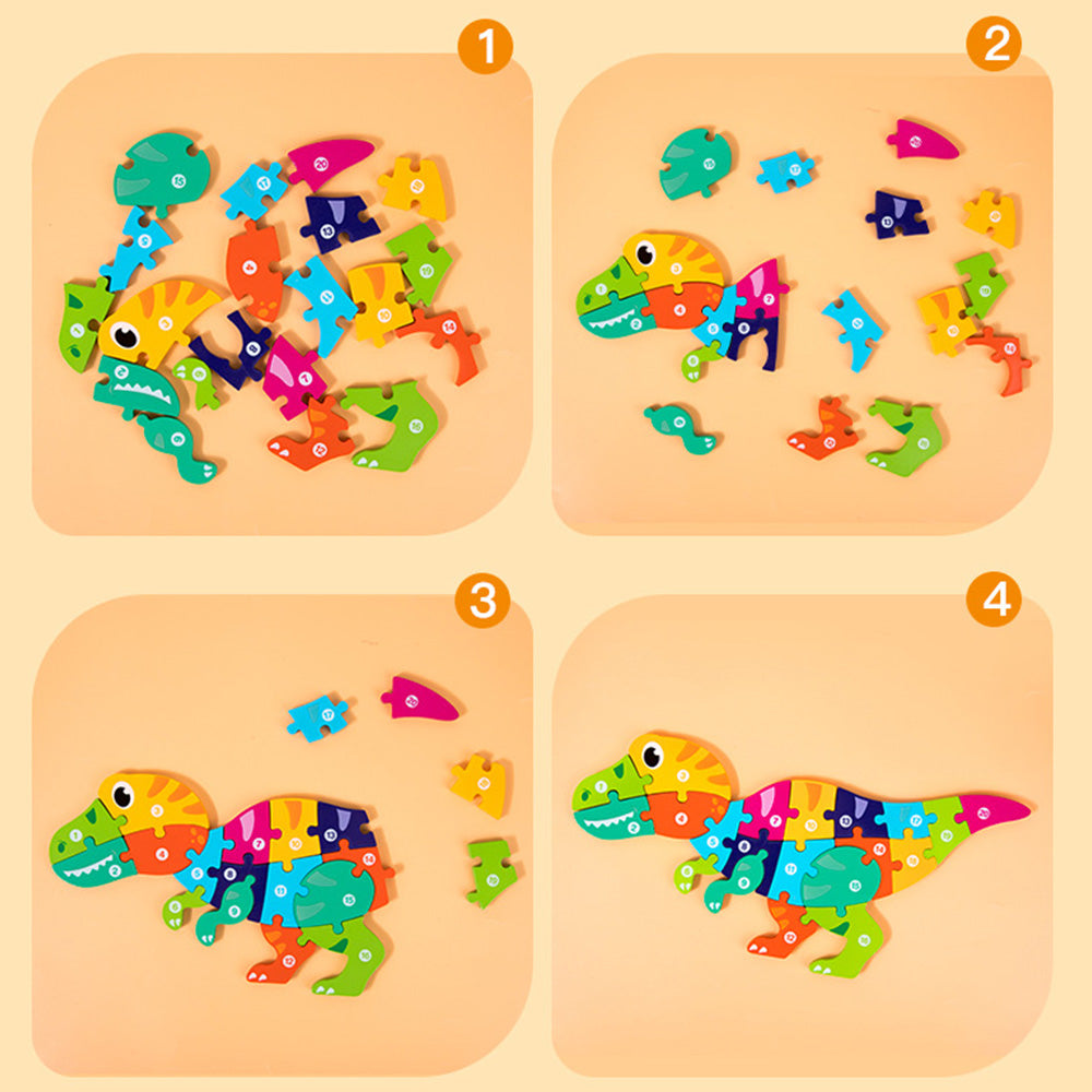 LCM-041602 Wooden Brain Puzzles for Kids, Peg Puzzles For Toddlers, Montessori Educational Learning Puzzles Set for 1-3 Year Old Boys & Girls