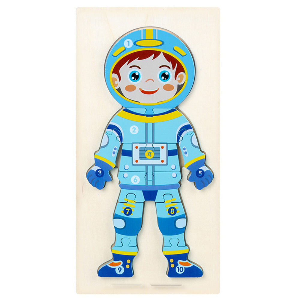 People Who Help Us Peg Puzzles For Toddlers, 11.8 x 5.9 Inch Wooden Puzzles Mix and Match Cognition Community Number The People Puzzle Diversity Educational Toys Wood Play Learning Toy.