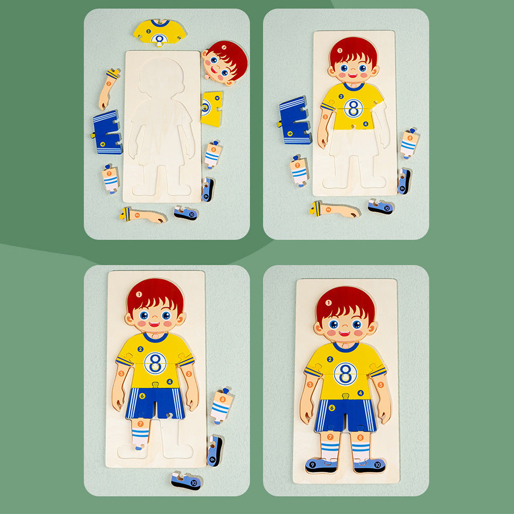 People Who Help Us Peg Puzzles For Toddlers, 11.8 x 5.9 Inch Wooden Puzzles Mix and Match Cognition Community Number The People Puzzle Diversity Educational Toys Wood Play Learning Toy.