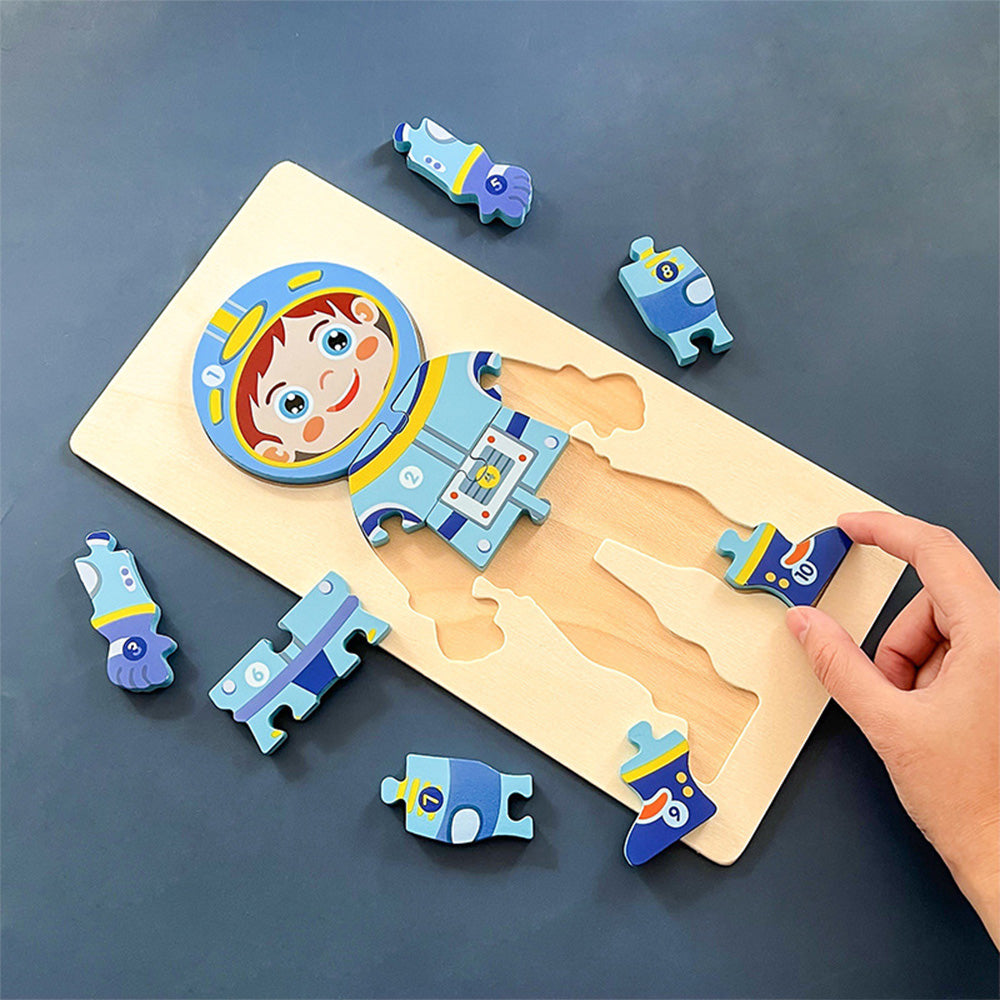 People Who Help Us Peg Puzzles For Toddlers, 11.8 x 5.9 Inch Wooden Puzzles Mix and Match Cognition Community Number The People Puzzle Diversity Educational Toys Wood Play Learning Toy.