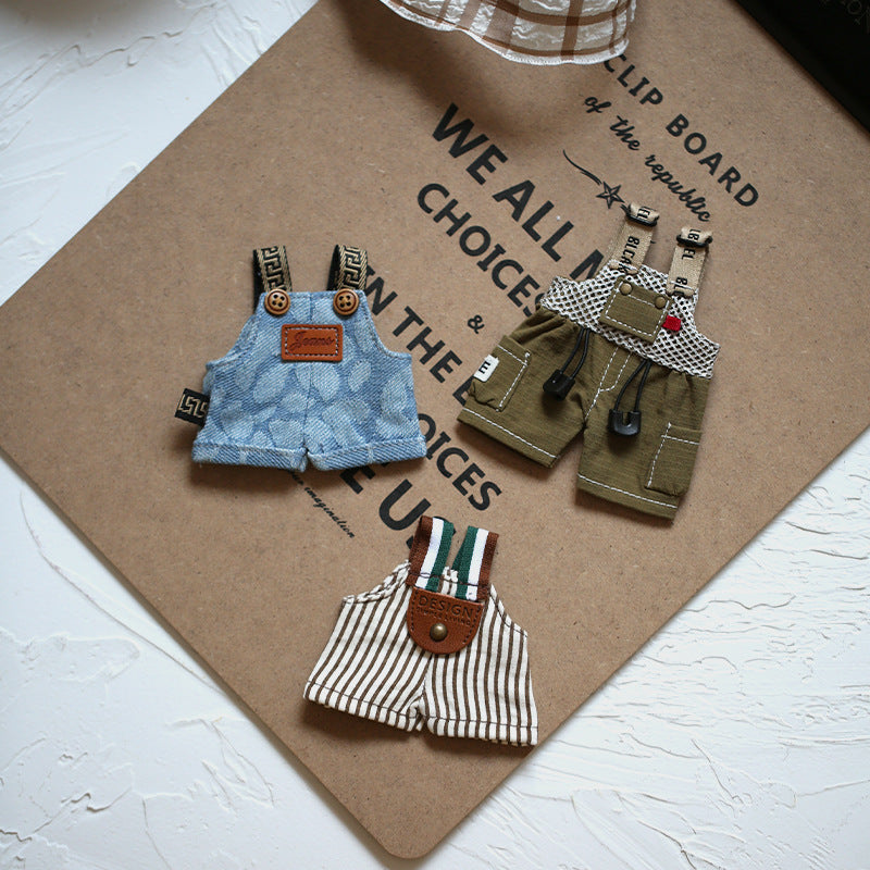 Cool Denim Overalls For 12cm Dolls , Stylish Adorable Dolls Clothes Accessories, Cute Clothes For Dress Up Unique Style