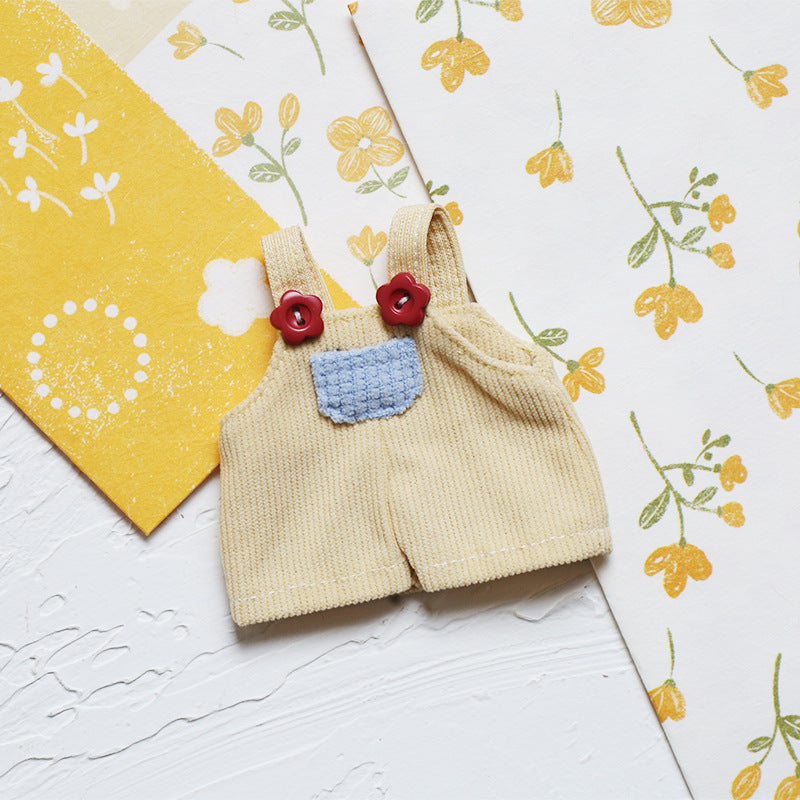 Cute Overalls For 12cm Dolls, Doll Clothes Suitable For 12cm Dolls Accessories, Clothes For Dolls Outfit(NO Doll)