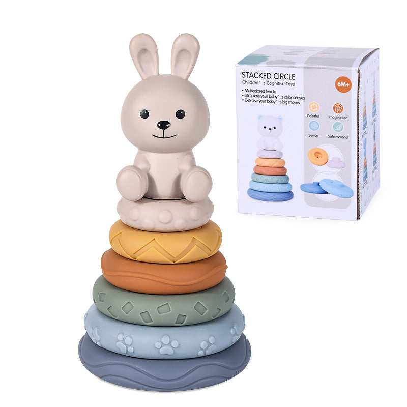 Montessori Toys Soft Stacking Building Blocks Rings Balls Sets 3 in 1 Baby Toys Bundle for Babies 6-12 Months Sensory Toys for Toddlers 1-3 Teething Bath Toys for Infants Learning Toy