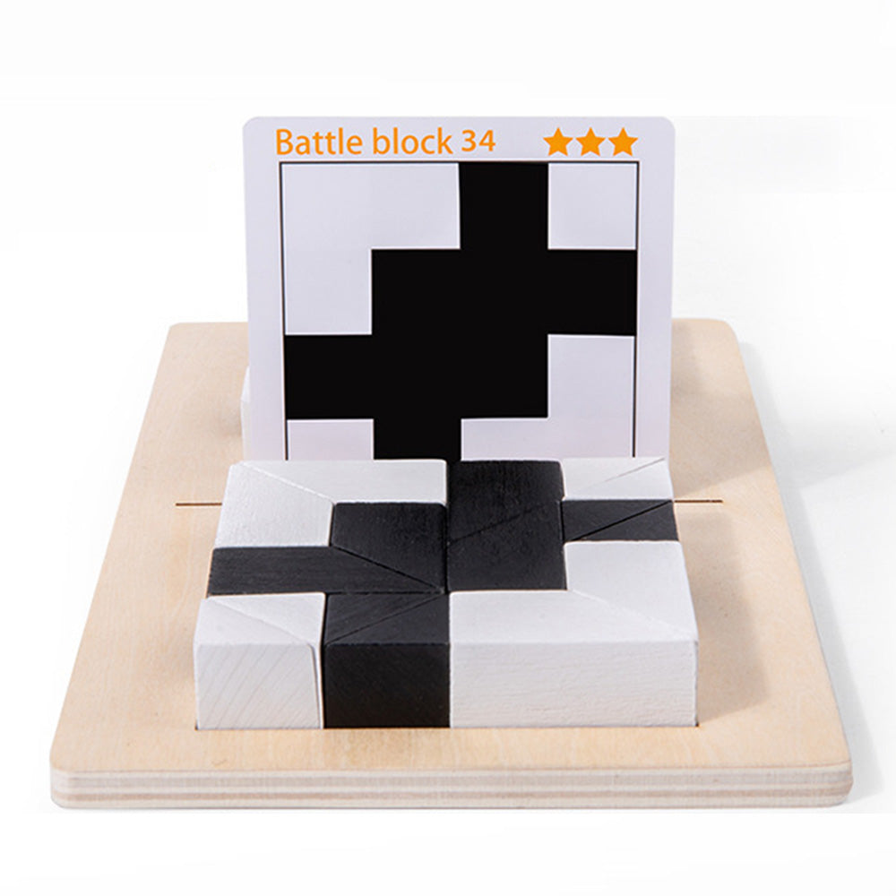 Wood Brain Teaser Puzzles,Block Puzzle,Hidden Building Block Puzzle,Wooden Block Puzzle,3D Block Brain Teaser Puzzle Game,Logic Toys for Kids with 40 Challenges,Best Gifts for Kids Ages 3+