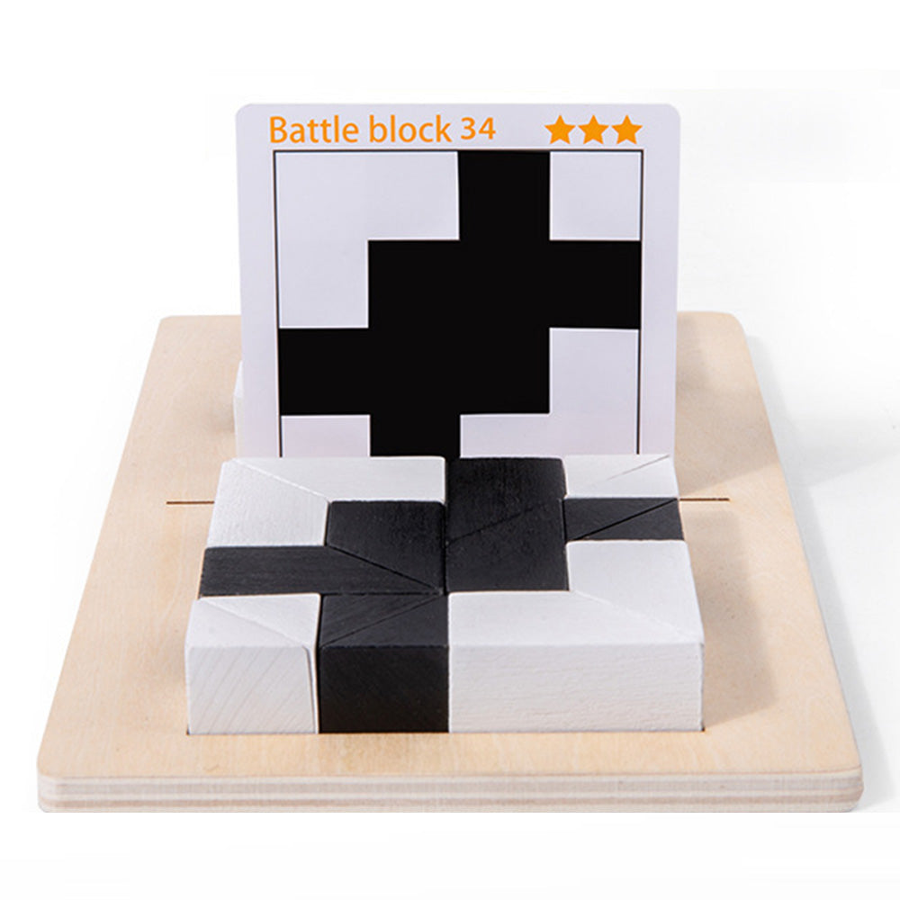 Wood Brain Teaser Puzzles,Block Puzzle,Hidden Building Block Puzzle,Wooden Block Puzzle,3D Block Brain Teaser Puzzle Game,Logic Toys for Kids with 40 Challenges,Best Gifts for Kids Ages 3+