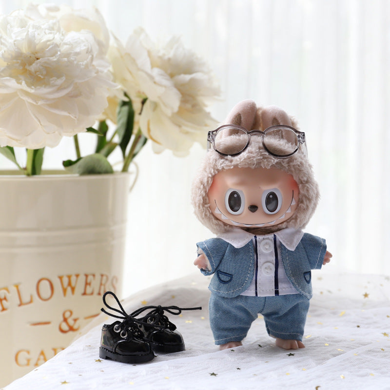Designed for Labubu Clothes, Adorable Chic Dress Set comptible with 17cm Labubu Dolls, Doll Clothes Compatible with Labubu Accessories (NO Doll)