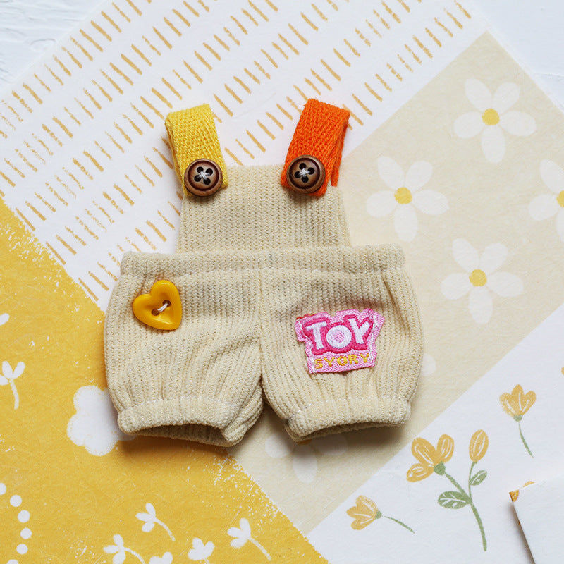 Cute Overalls For 12cm Dolls, Doll Clothes Suitable For 12cm Dolls Accessories, Clothes For Dolls Outfit(NO Doll)