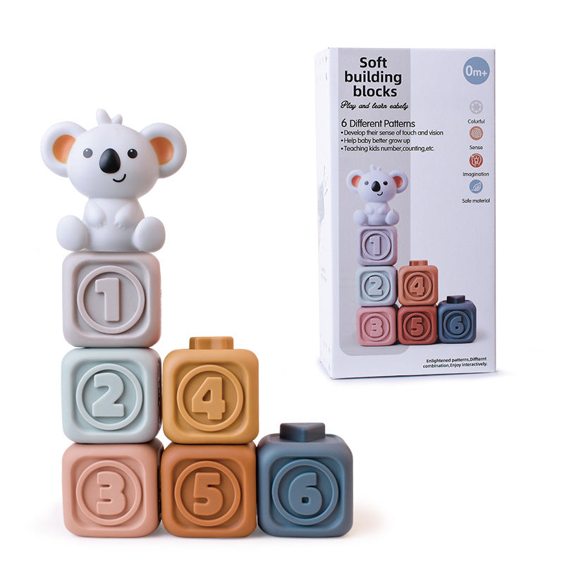 Montessori Toys Soft Stacking Building Blocks Rings Balls Sets 3 in 1 Baby Toys Bundle for Babies 6-12 Months Sensory Toys for Toddlers 1-3 Teething Bath Toys for Infants Learning Toy