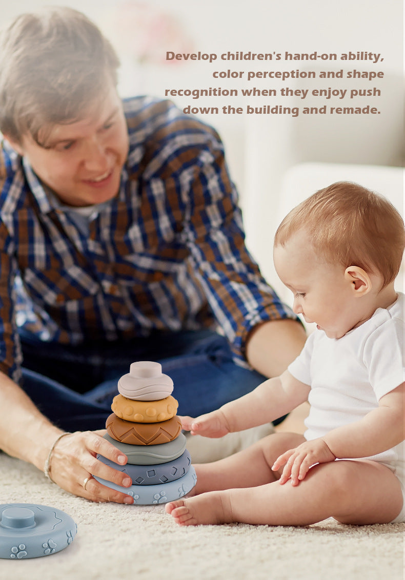 Montessori Toys Soft Stacking Building Blocks Rings Balls Sets 3 in 1 Baby Toys Bundle for Babies 6-12 Months Sensory Toys for Toddlers 1-3 Teething Bath Toys for Infants Learning Toy