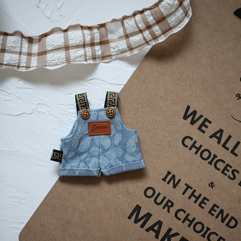 Cool Denim Overalls For 12cm Dolls , Stylish Adorable Dolls Clothes Accessories, Cute Clothes For Dress Up Unique Style