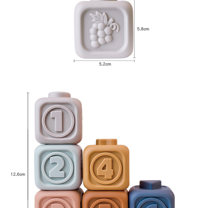 Montessori Toys Soft Stacking Building Blocks Rings Balls Sets 3 in 1 Baby Toys Bundle for Babies 6-12 Months Sensory Toys for Toddlers 1-3 Teething Bath Toys for Infants Learning Toy
