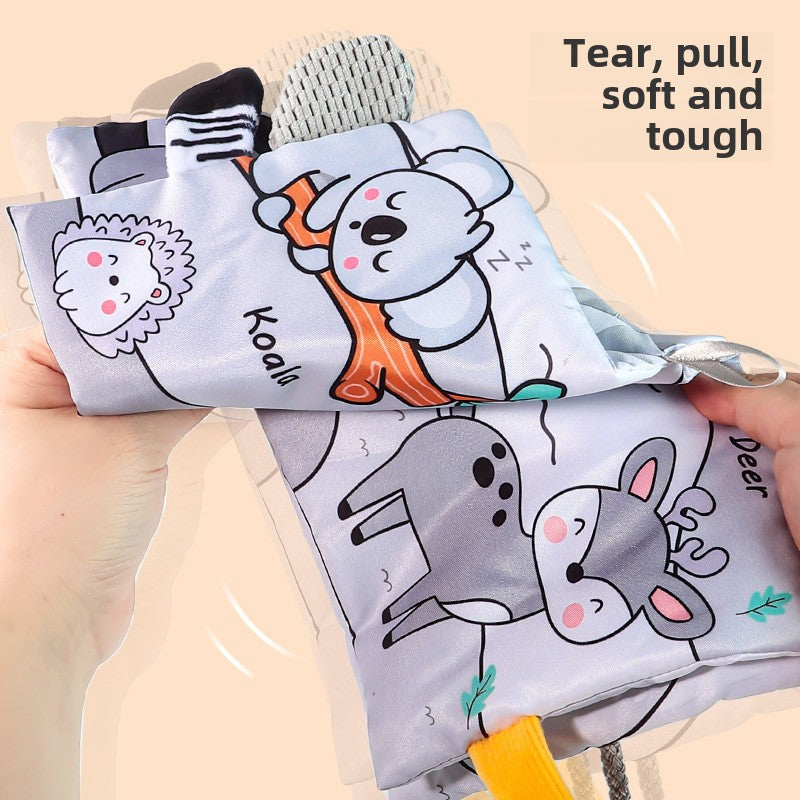 Baby Books Toys, High Contrast Black and White Books Non Toxic Fabric Touch and Feel Crinkle Cloth Books Early Educational Stimulation Toys for Infants Toddlers, Baby Gift Soft Toys Mirror