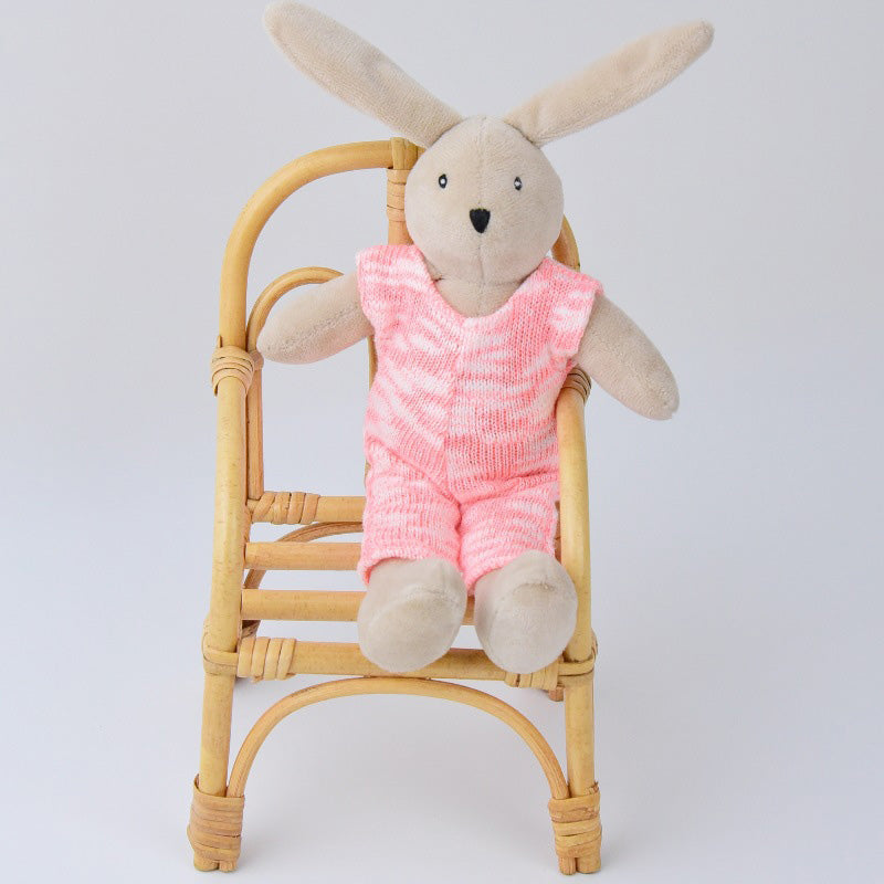 10“ Bunny Toys for Kids, Easter Bunny, Hand Made Rabbit Family Dolls with Removable Clothes, Suitable for Infants, Boys and Girls, Dollhouse People, Easter Basket Essentials