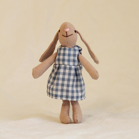 F-D004 Bunny Toys for Kids, Easter Bunny, Hand Made Rabbit Family Dolls with Removable Clothes, Suitable for Infants, Boys and Girls, Dollhouse People, Easter Basket Essentials
