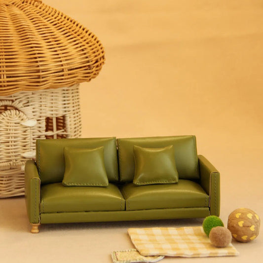 Modern Dollhouse Furniture on 1/10 Scale, Miniature Couch for Dollhouse Living Room