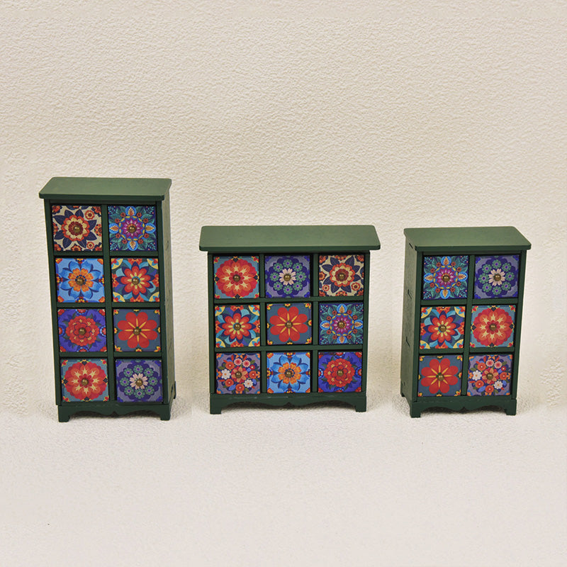 1:12 Doll House 3 Layer Drawer Cabinet, Mini Furniture Wooden Doll House Decoration Accessories Wardrobe Clothing Organizer Doll Wardrobe Dollhouse Closet Furniture Accessories