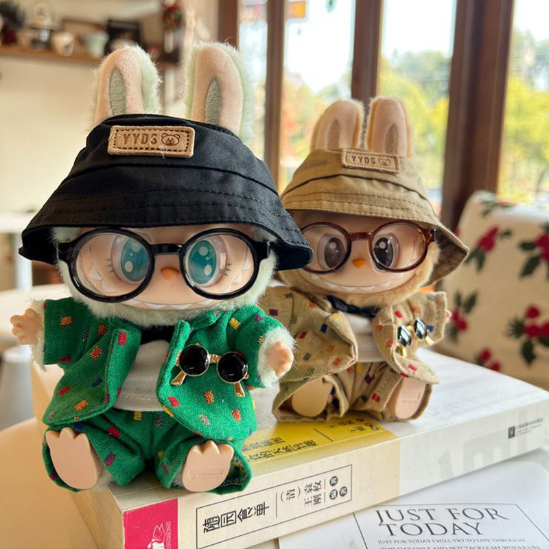 17cm Plush Doll Clothes Coat Shirt Pants Vest Belt Tie Accessories Suit 8in Doll Dress Up