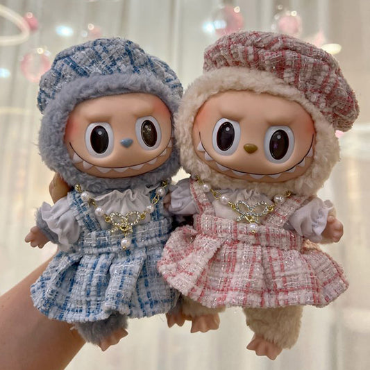 Doll Clothes Luxury Chic Style Set for Labubu Dolls, High-End Fashion 17cm Dolls Accessories Premium with Labubu, Outfit Accessories No Doll
