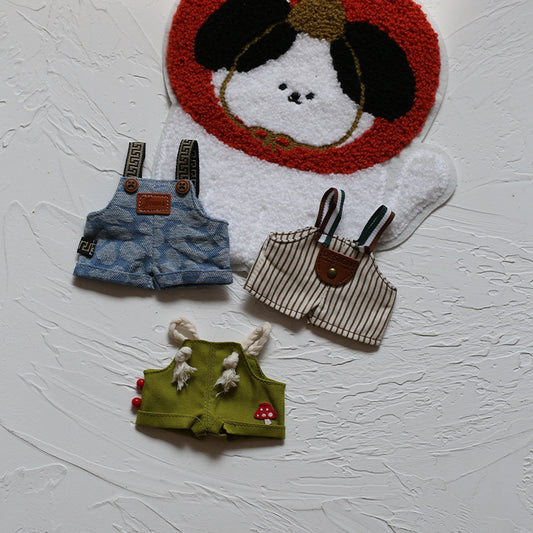 Denim Overalls For 17cm Dolls(NO Doll), Stylish Adorable Dolls Clothes Accessories, Cute Clothes For Dress Up Unique Style