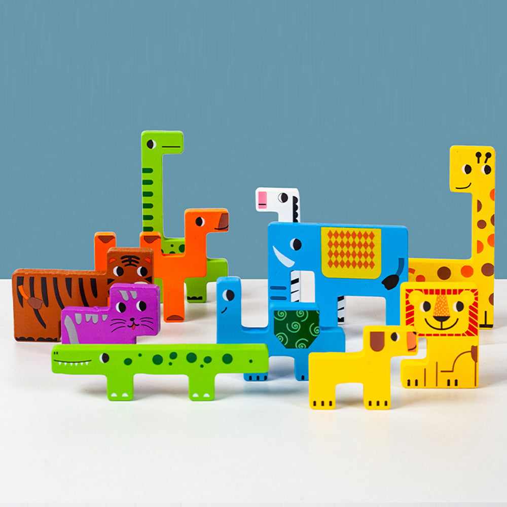 Wooden Blocks Puzzle Russian Blocks for Kids Age 3 4 5 Years Old, Children's Puzzle Game Board Learning Education Montessori Toddler Puzzle Wooden Toys for Kids Birthday Party Gift