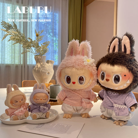 17cm/40cm Clothes Set(NO Doll),  Overalls Set for 17cm/40cm Accessories Suit, Cute Clothes for Dress up Unique Style